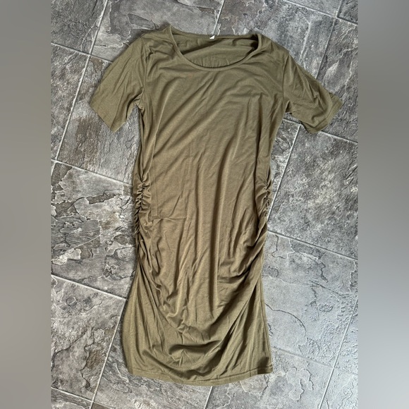MATERNITY Dress | Olive Green | Size Large - Picture 2 of 5